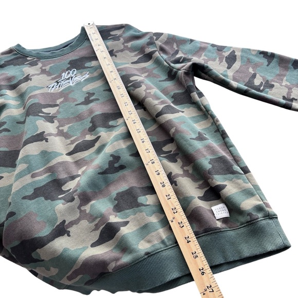 100 THIEVES WOODLAND CREWNECK CAMO Sweatshirt Sz M - Picture 7 of 11